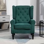 Poltrona di design moderna alta 29,3" con schienale alto verde scuro