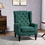 Poltrona di design moderna alta 29,3" con schienale alto verde scuro