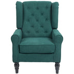 Poltrona di design moderna alta 29,3" con schienale alto verde scuro