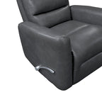 Poltrona Reclinabile Glider Girevole in Ecopelle Traspirante, Mobili di Lusso per Soggiorno, Poltrona Cinema