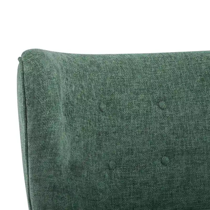Moderna poltroncina senza braccioli imbottita con seduta morbida e struttura in legno massello