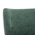 Moderna poltroncina senza braccioli imbottita con seduta morbida e struttura in legno massello