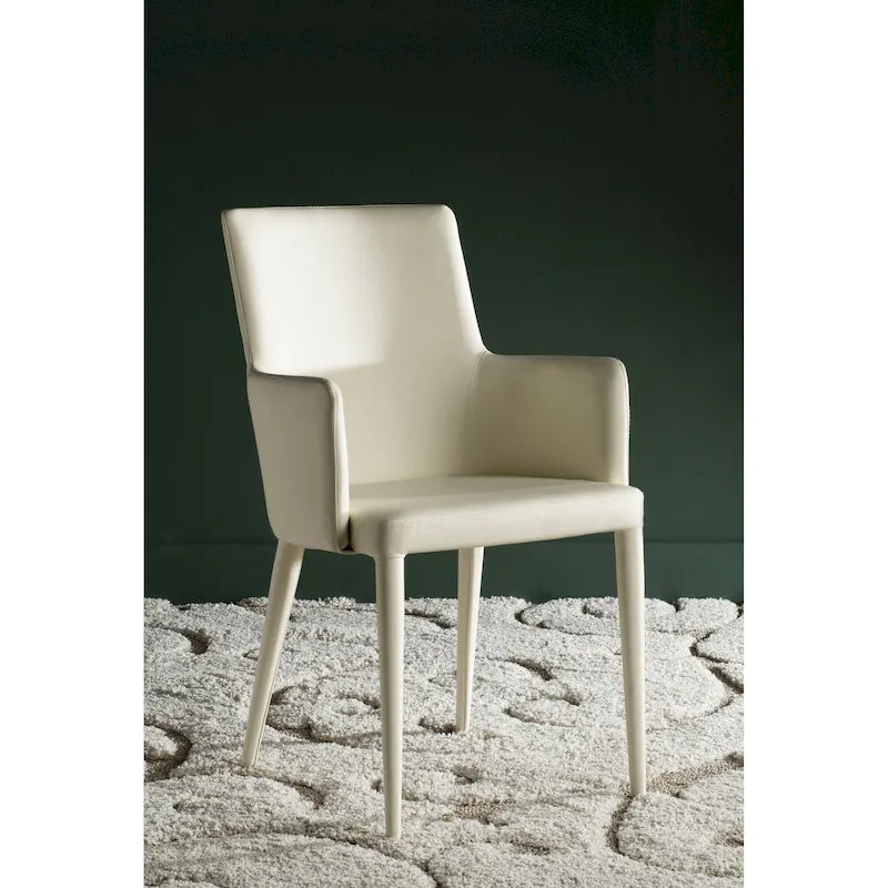 Sedia da pranzo moderna bianca Mid-Century - 23,6 L x 21,6 P x 35,5 A - 24Lx22Px36A