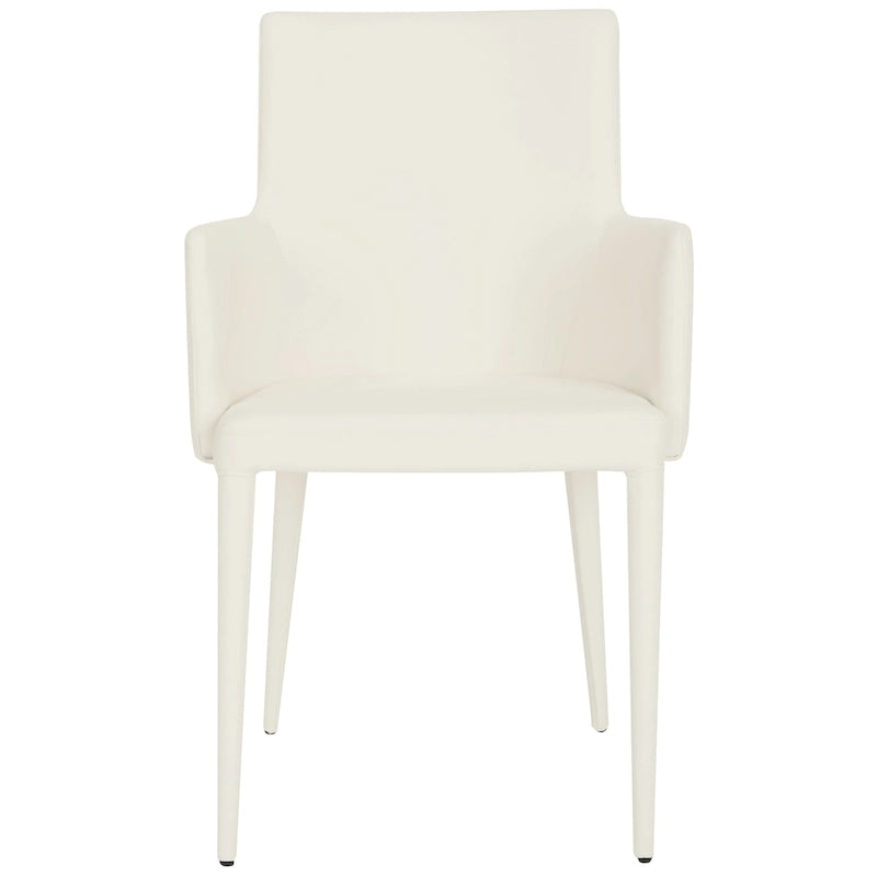 Sedia da pranzo moderna bianca Mid-Century - 23,6 L x 21,6 P x 35,5 A - 24Lx22Px36A