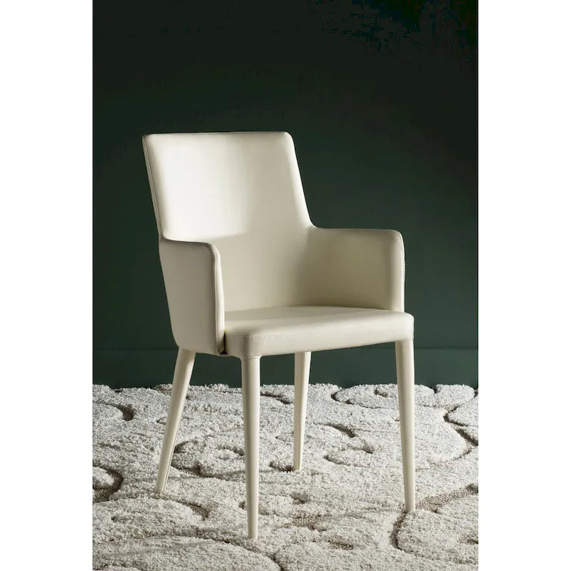Sedia da pranzo moderna bianca Mid-Century - 23,6 L x 21,6 P x 35,5 A - 24Lx22Px36A
