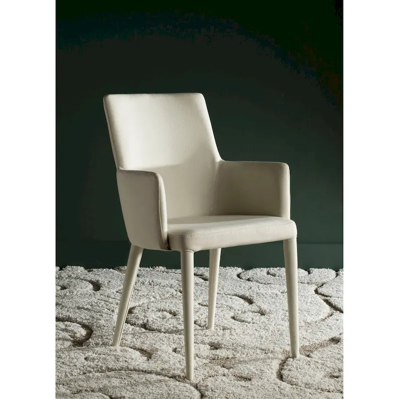 Sedia da pranzo moderna bianca Mid-Century - 23,6 L x 21,6 P x 35,5 A - 24Lx22Px36A