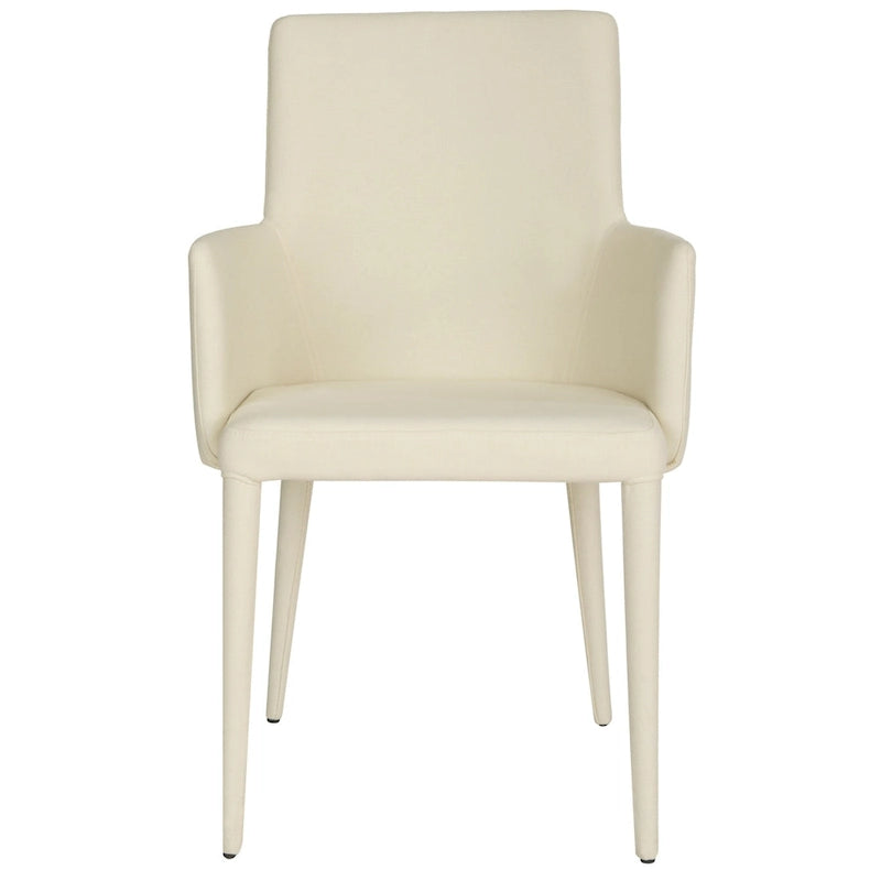 Sedia da pranzo moderna bianca Mid-Century - 23,6 L x 21,6 P x 35,5 A - 24Lx22Px36A