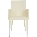 Sedia da pranzo moderna bianca Mid-Century - 23,6 L x 21,6 P x 35,5 A - 24Lx22Px36A