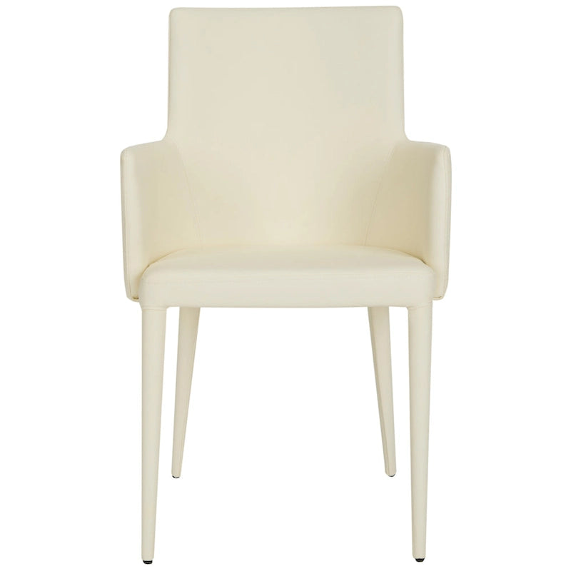 Sedia da pranzo moderna bianca Mid-Century - 23,6 L x 21,6 P x 35,5 A - 24Lx22Px36A