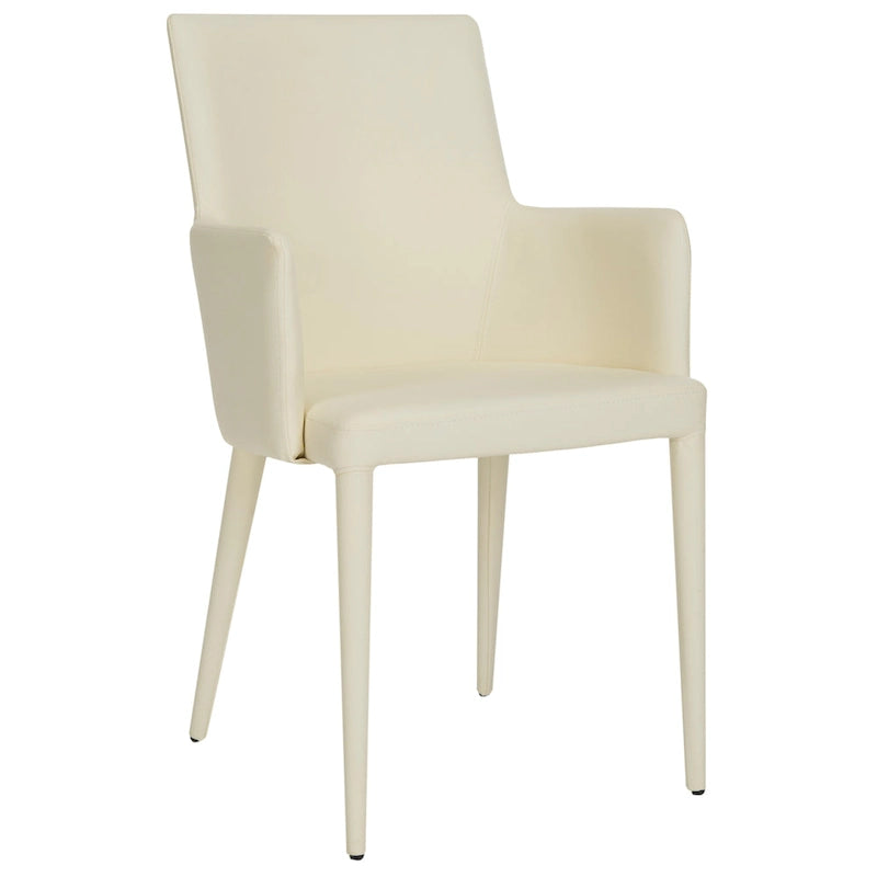 Sedia da pranzo moderna bianca Mid-Century - 23,6 L x 21,6 P x 35,5 A - 24Lx22Px36A