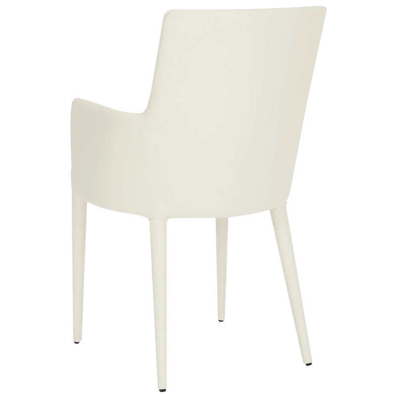 Sedia da pranzo moderna bianca Mid-Century - 23,6 L x 21,6 P x 35,5 A - 24Lx22Px36A