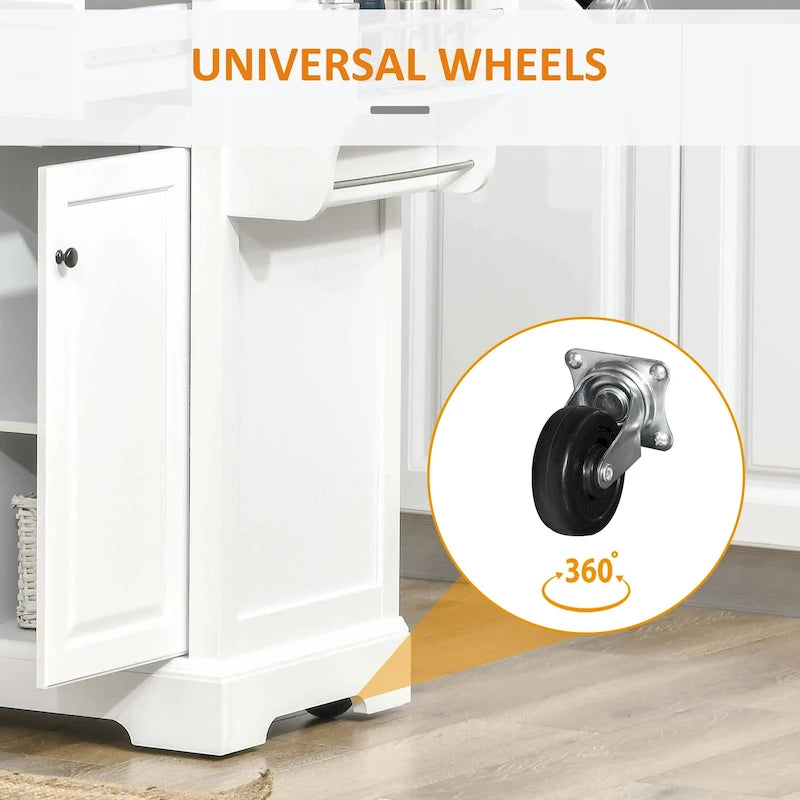 Carrello da cucina con ripiani contenitori (sgabello non incluso)