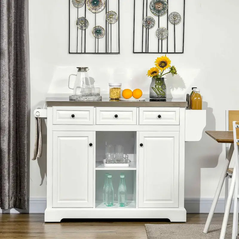 Carrello da cucina con ripiani contenitori (sgabello non incluso)