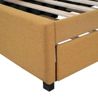 Divano letto singolo in lino con letto estraibile e design semi-chiuso