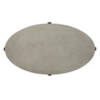 Tavolino da salotto ovale Rustic Brown spazzolato metallo