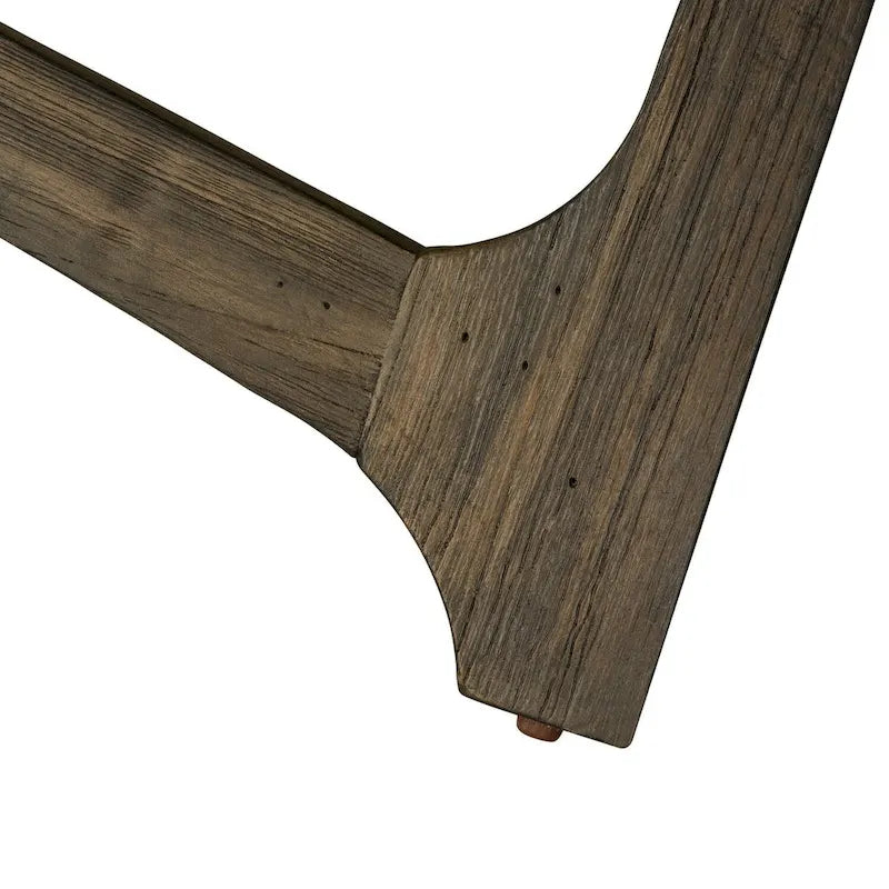 Tavolino da salotto ovale Rustic Brown spazzolato metallo