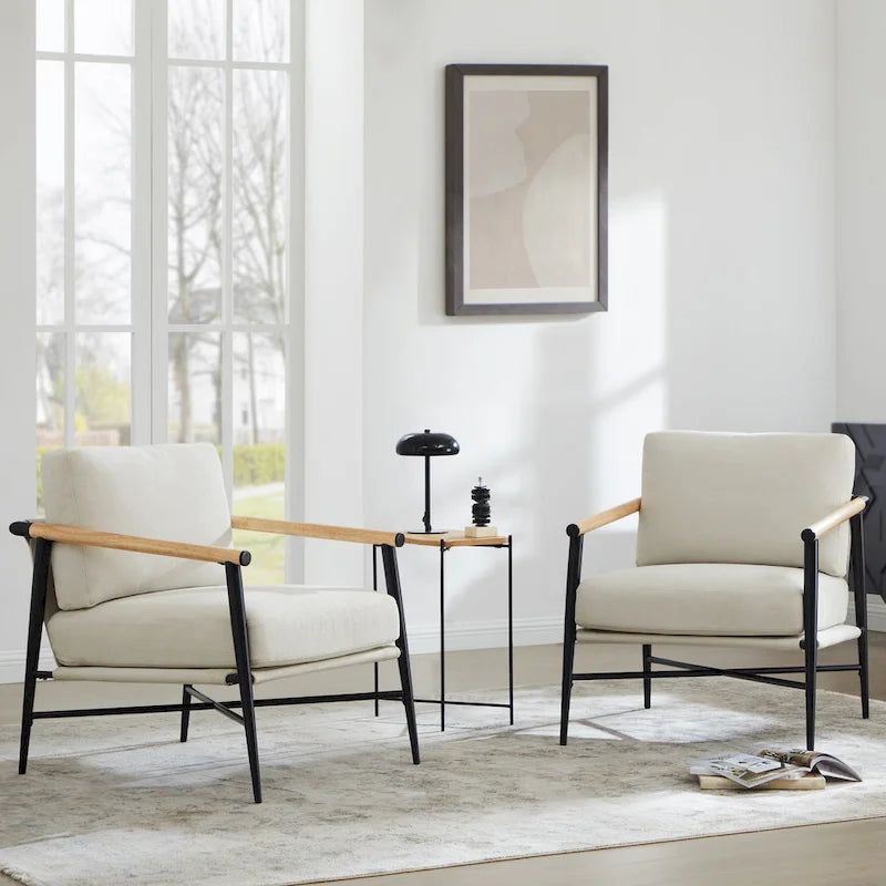 Poltrona imbottita Mid-Century Modern
