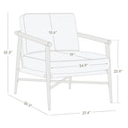 Poltrona imbottita Mid-Century Modern