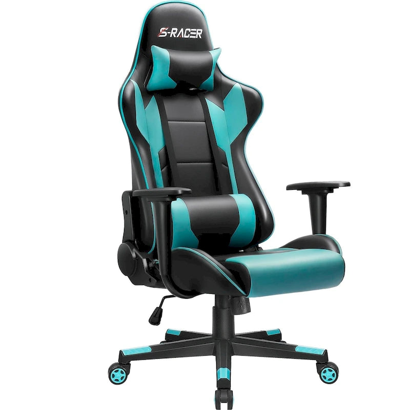 Sedia ergonomica da ufficio/gaming girevole regolabile in similpelle