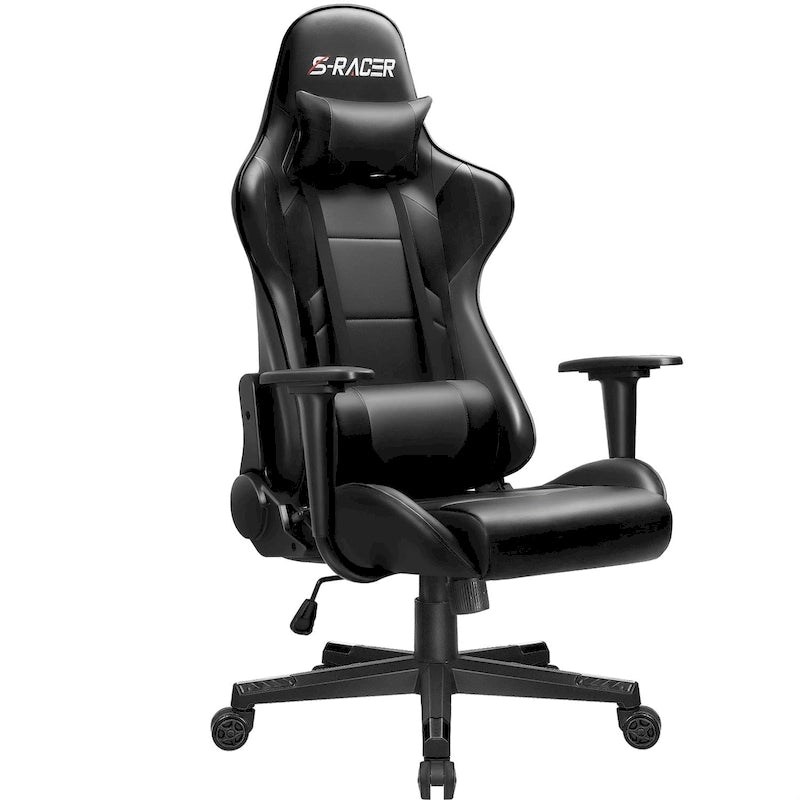 Sedia ergonomica da ufficio/gaming girevole regolabile in similpelle