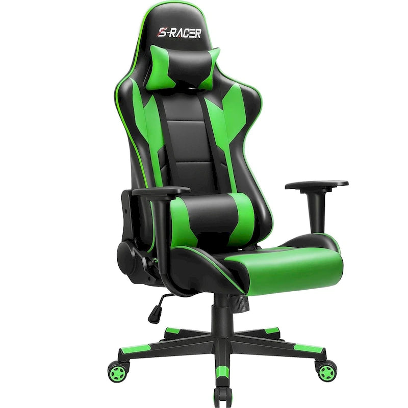 Sedia ergonomica da ufficio/gaming girevole regolabile in similpelle