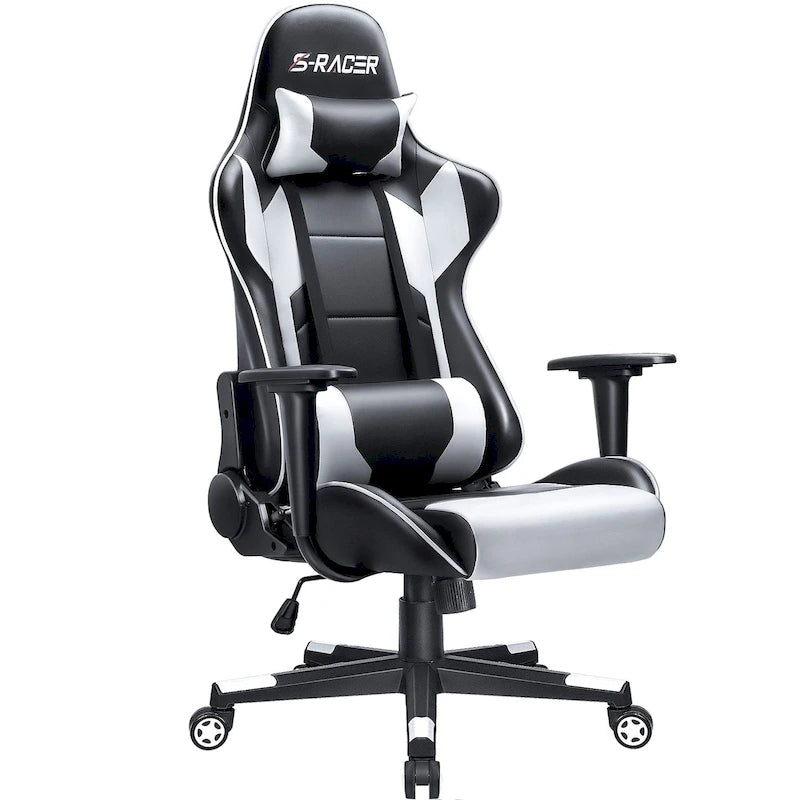 Sedia ergonomica da ufficio/gaming girevole regolabile in similpelle