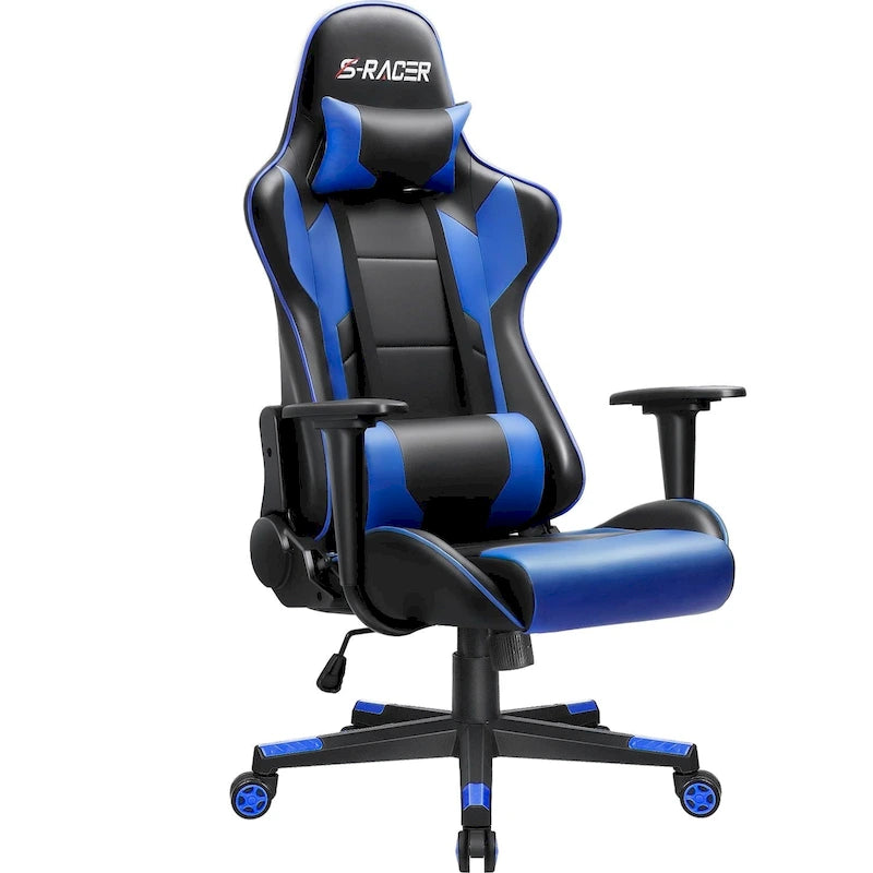 Sedia ergonomica da ufficio/gaming girevole regolabile in similpelle