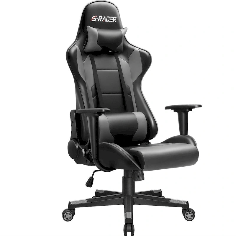 Sedia ergonomica da ufficio/gaming girevole regolabile in similpelle
