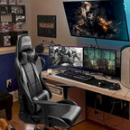 Sedia ergonomica da ufficio/gaming girevole regolabile in similpelle