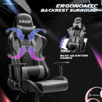 Sedia ergonomica da ufficio/gaming girevole regolabile in similpelle