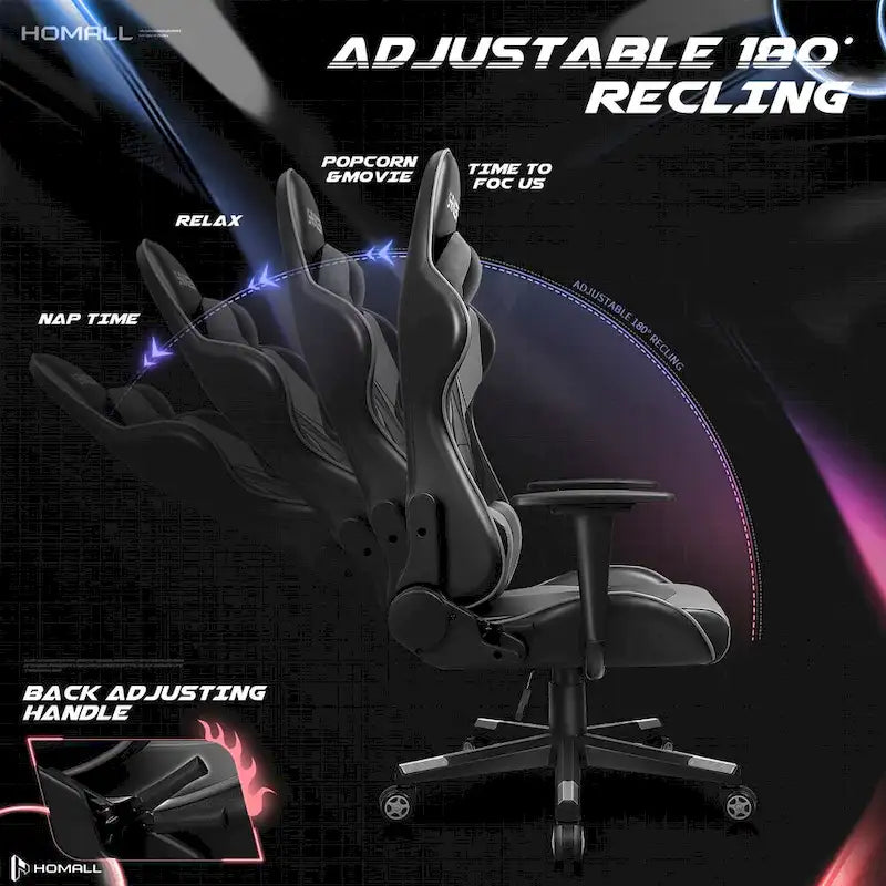 Sedia ergonomica da ufficio/gaming girevole regolabile in similpelle