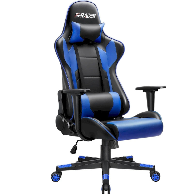 Sedia ergonomica da ufficio/gaming girevole regolabile in similpelle