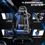 Sedia ergonomica da ufficio/gaming girevole regolabile in similpelle
