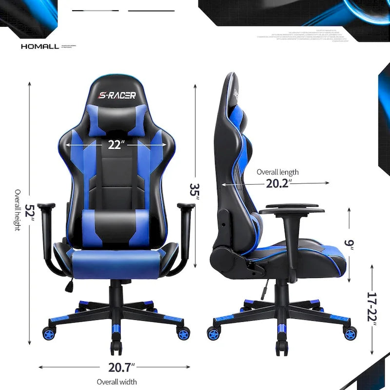 Sedia ergonomica da ufficio/gaming girevole regolabile in similpelle