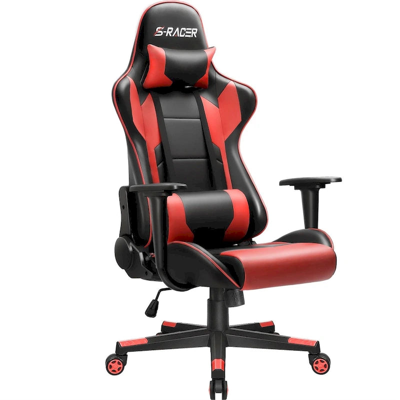 Sedia ergonomica da ufficio/gaming girevole regolabile in similpelle