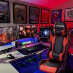 Sedia ergonomica da ufficio/gaming girevole regolabile in similpelle