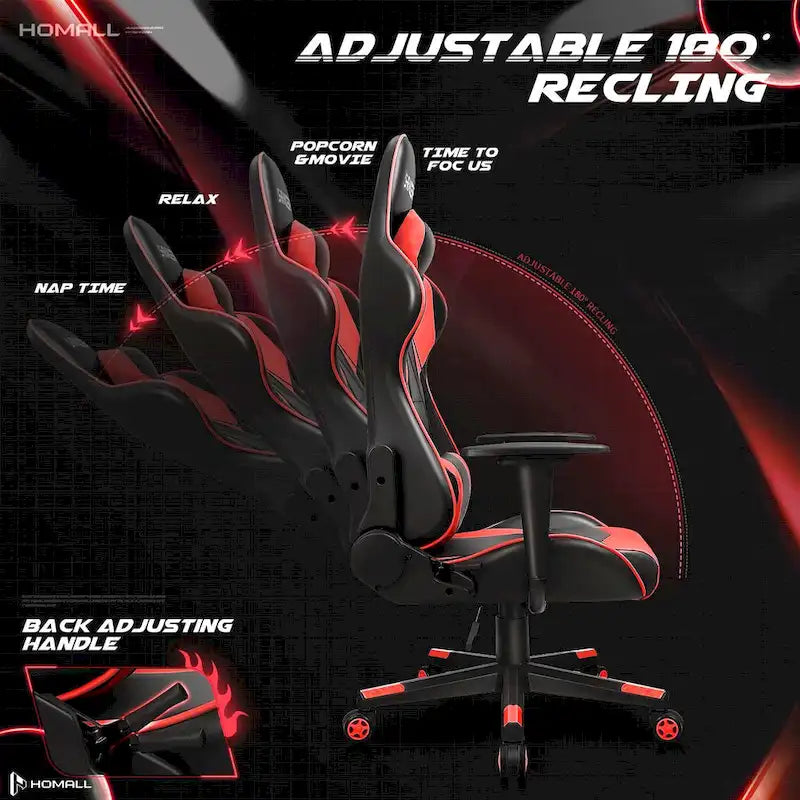 Sedia ergonomica da ufficio/gaming girevole regolabile in similpelle