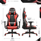 Sedia ergonomica da ufficio/gaming girevole regolabile in similpelle