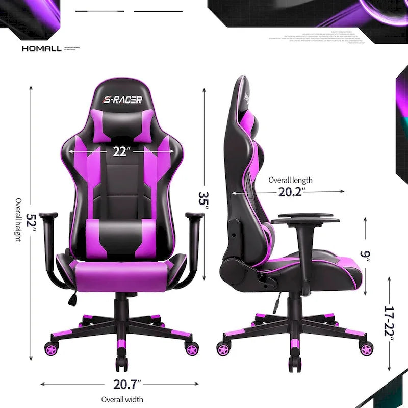 Sedia ergonomica da ufficio/gaming girevole regolabile in similpelle