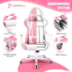 Sedia ergonomica da ufficio/gaming girevole regolabile in similpelle