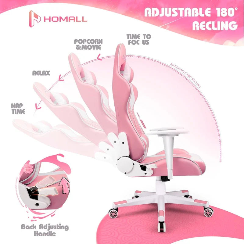 Sedia ergonomica da ufficio/gaming girevole regolabile in similpelle