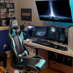 Sedia ergonomica da ufficio/gaming girevole regolabile in similpelle