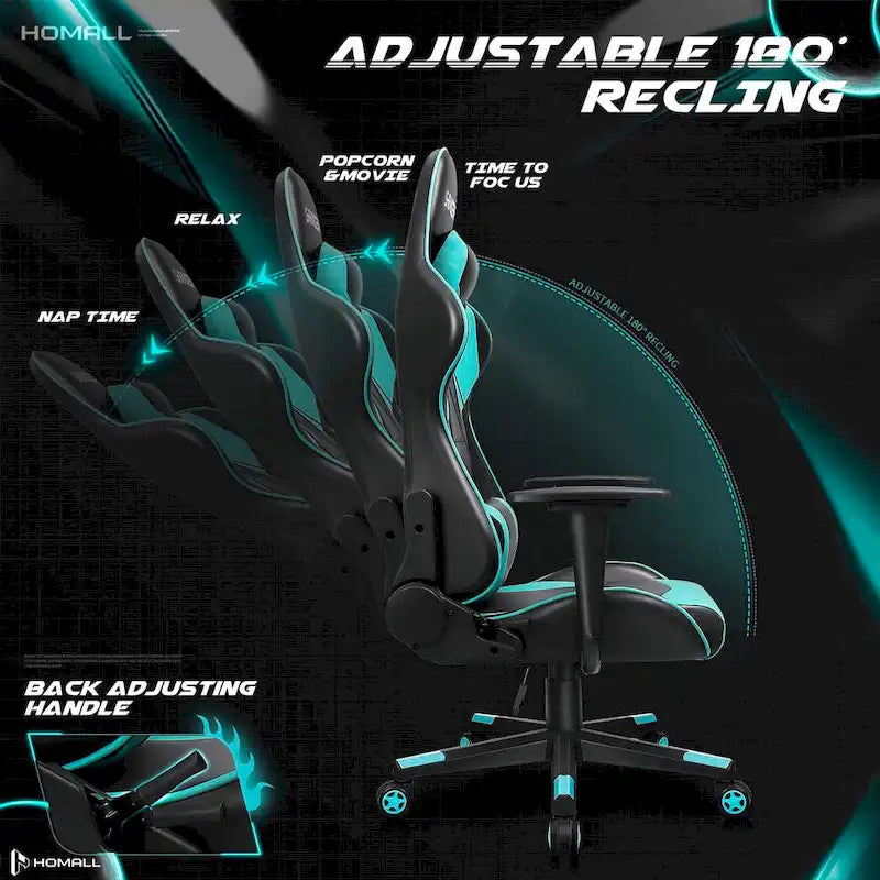 Sedia ergonomica da ufficio/gaming girevole regolabile in similpelle