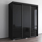 Armadio a 3 ante in vetro da 180 cm, stile moderno