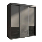 Armadio a 3 ante in vetro da 180 cm, stile moderno