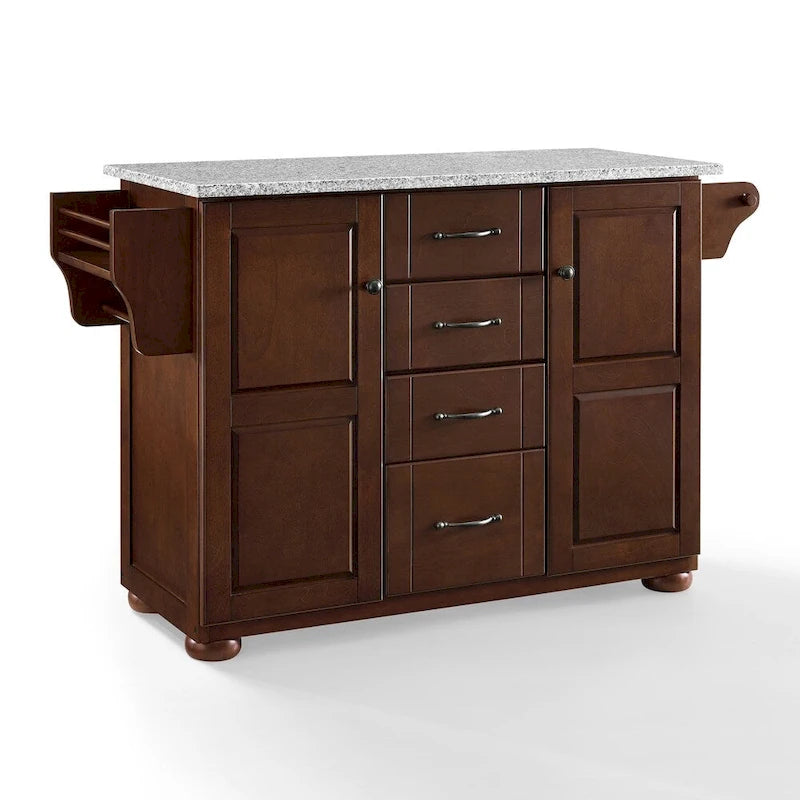 Isola da Cucina con Top in Granito Massiccio - 51.5 L x 18 P x 35.25 A