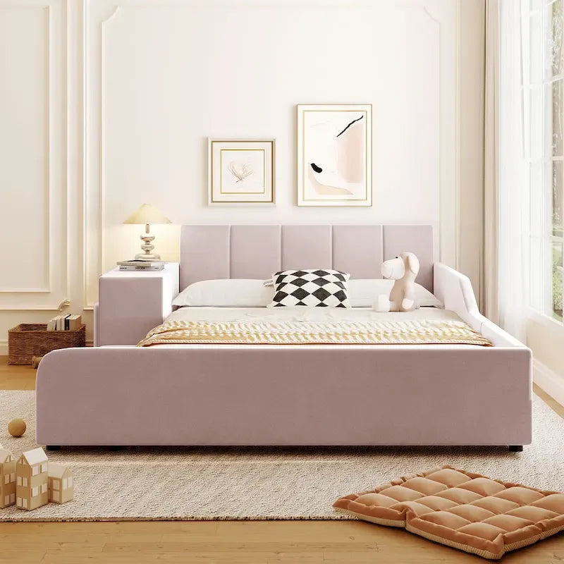 Letto imbottito a terra matrimoniale