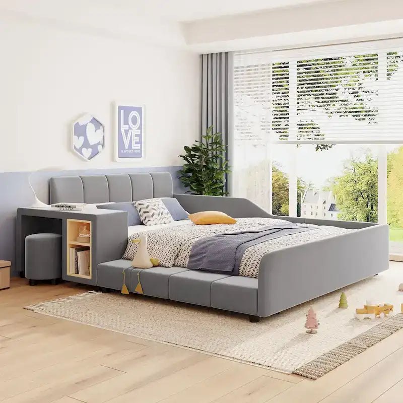 Letto imbottito a terra matrimoniale