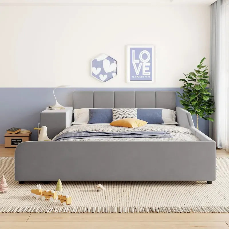 Letto imbottito a terra matrimoniale