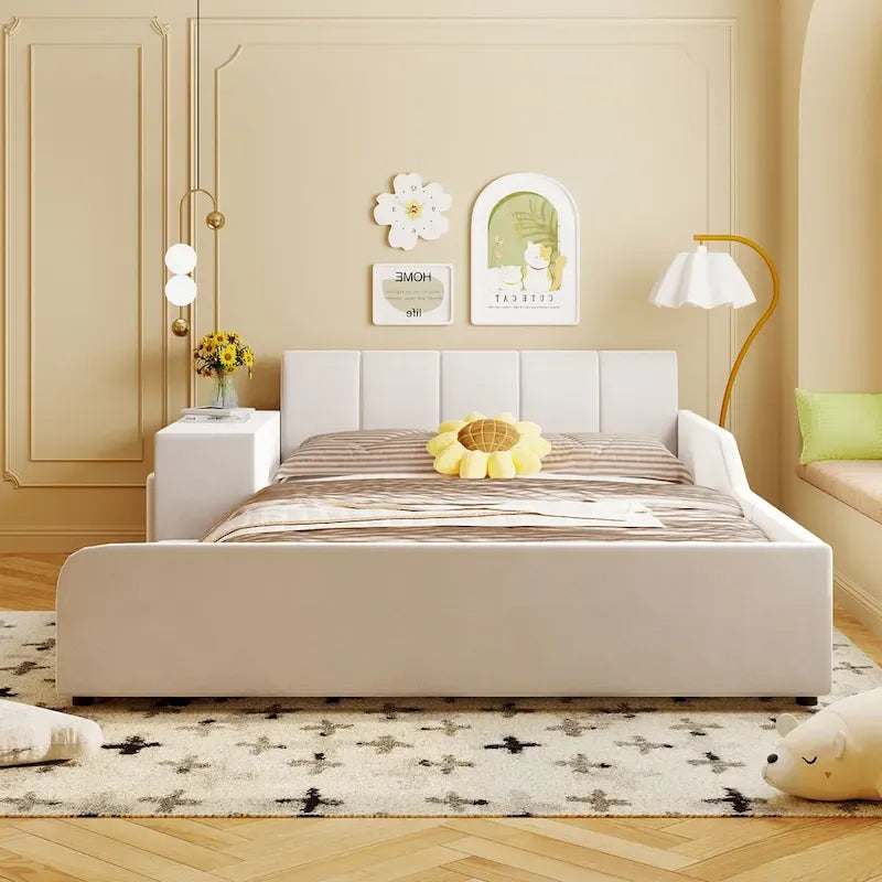 Letto imbottito a terra matrimoniale